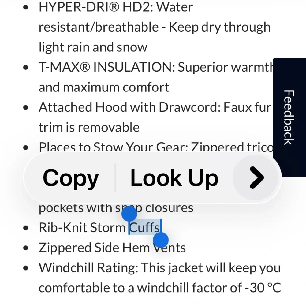 Men's Hyper-Dri® HD2 Water Resistant Breathable T-Max® Insulated Long Parka - Picture 7 of 9